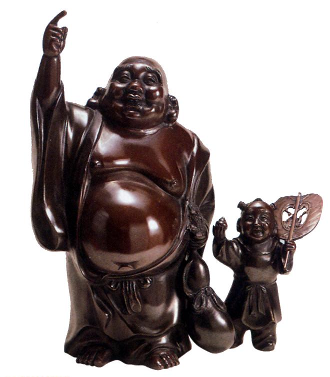 楽天市場】仏像 七福神□ 布袋 □高村泰正作 証付□銅製 【高岡