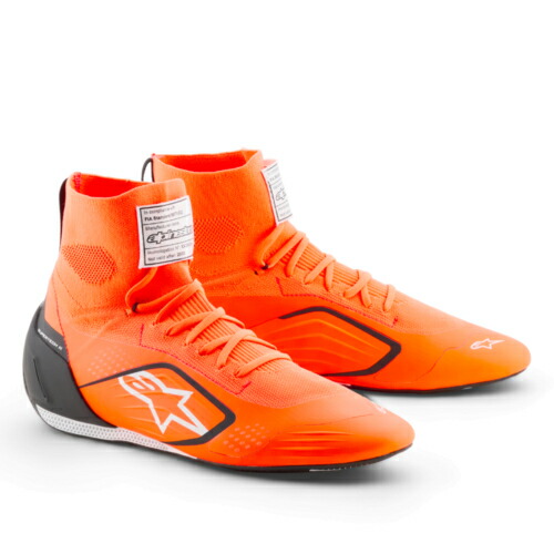 alpinestars(アルパインスターズ) カートシューズ SUPERTECH K SHOES FIA (サイズUSD：9) 4512 ORANGE FLUO BLACK WHITE [FIA8877-2022認証]
