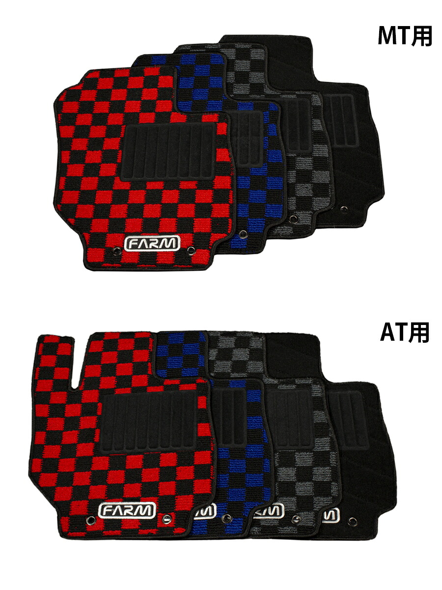 Motor Farm (モーターファーム) ジムニー JB64/JB74 フロアマット MT車用 (ブルーチェック)