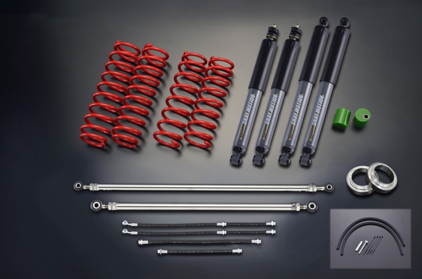 Motor Farm (モーターファーム) ジムニー JB74 サスペンションセット SS-EXGR 2インチUPキット(レッド)