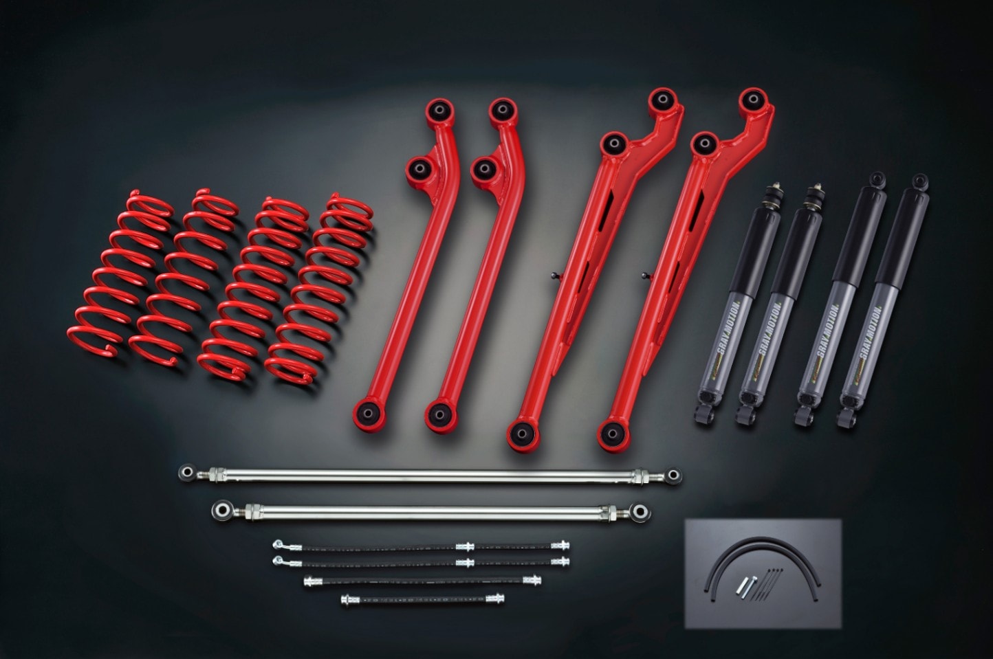 Motor Farm (モーターファーム) ジムニー JB64 サスペンションセット SSPRO-EXGR 2インチUPキット(レッド)