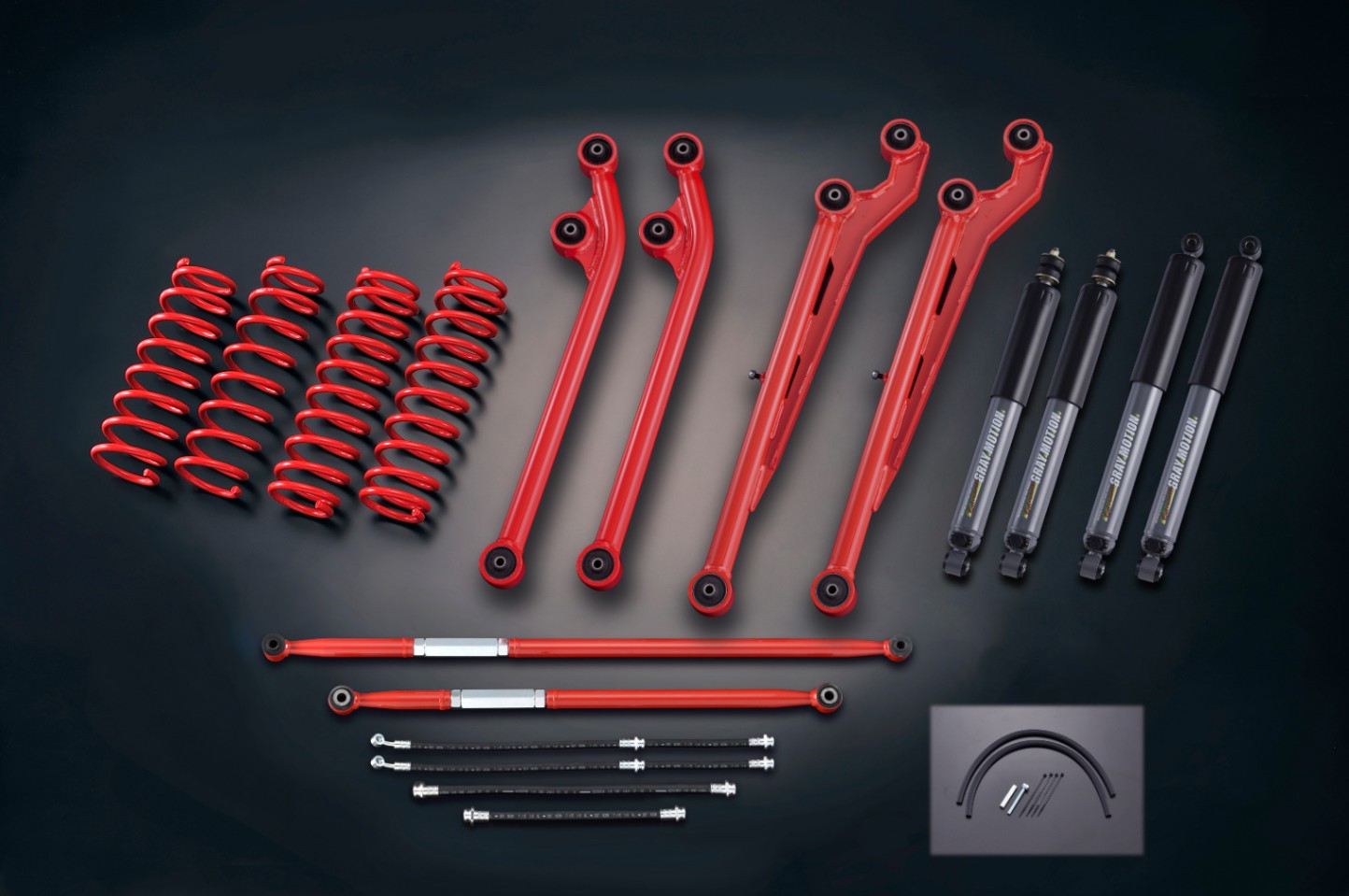 Motor Farm (モーターファーム) ジムニー JB64 サスペンションセット STPRO-EXGR 2インチUPキット(レッド)