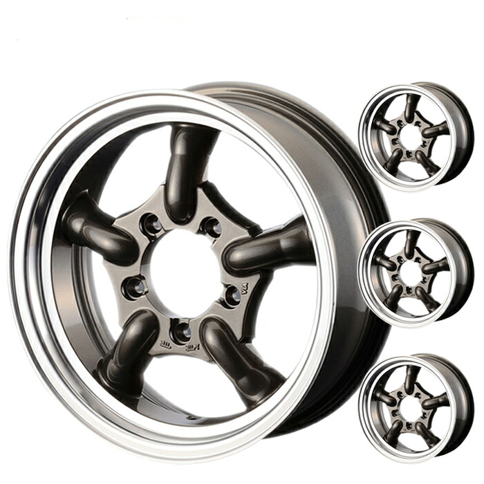Motor Farm (モーターファーム) J-TRAD (ジェイ トラッド) 16x5.5J 5H/139.7 +20 ガンメタリック　DCリム ４本セット