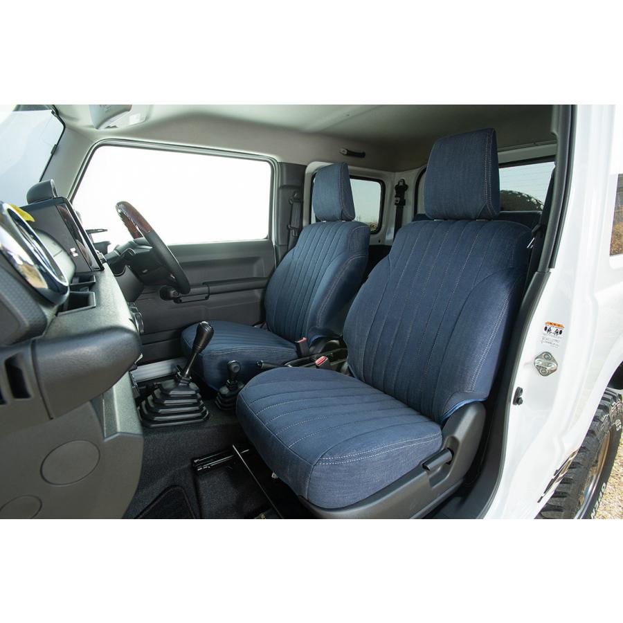ショウワガレージ シートカバー デニム 一台分 ジムニー JB64 / ジムニーシエラ JB74 5型用 ［I01210］【発送先限定商品】｜ブートスポット