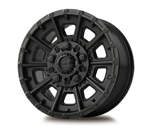 TUS JAPAN JEPPESEN(ジェップセン) BARREL ZONE M017ホイール 17インチ×8.0J 10H/114.3,127 +41 SHOT BLACK [4本セット]
