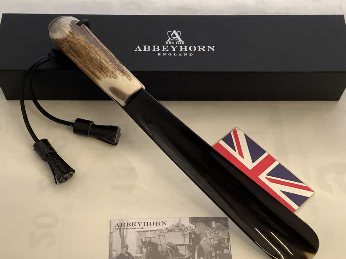 靴べら連合王国製アビーホーン30糎級本呉牛角スーパーヘビーホーンwith蜥蜴、オー同盟罷業\u0026クロコタッセルS12SPHV N030