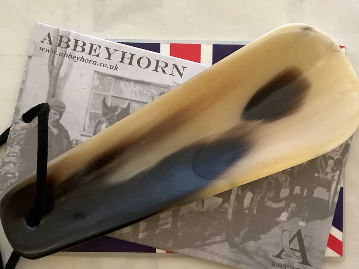 靴べら 英国製 携帯用 アビーホーン Abbeyhorn 本水牛角 シューホーン 現物写真 AS/G N007
