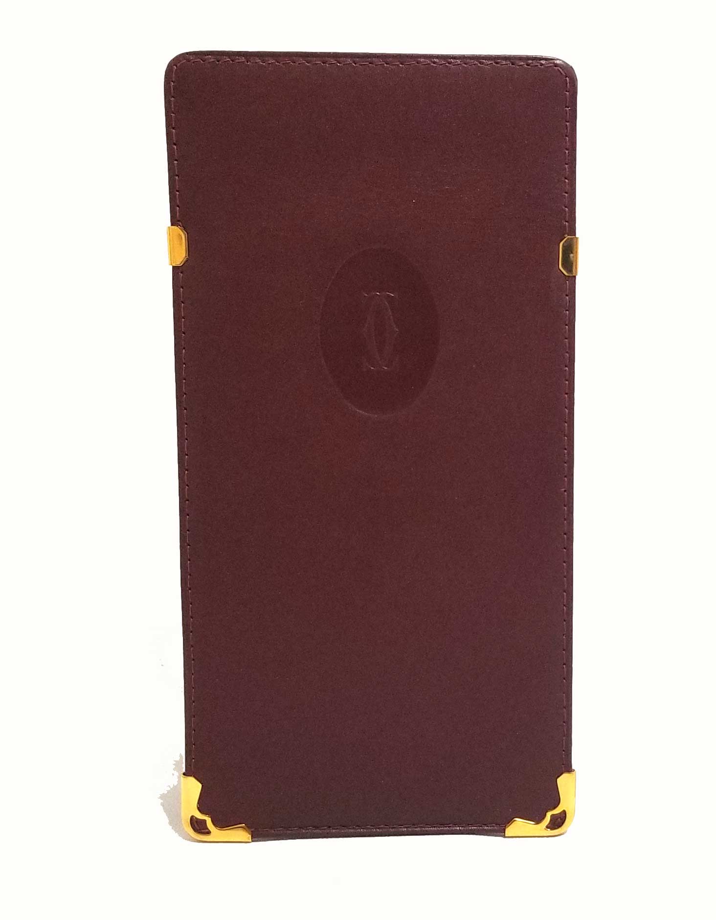 驚きの値段 新品同様 カルティエ メガネケース マストライン ボルドー レザー 眼鏡ケース めがねケース ｃａｒｔｉｅｒ レディース 本革 マスト ワインレッド 中古
