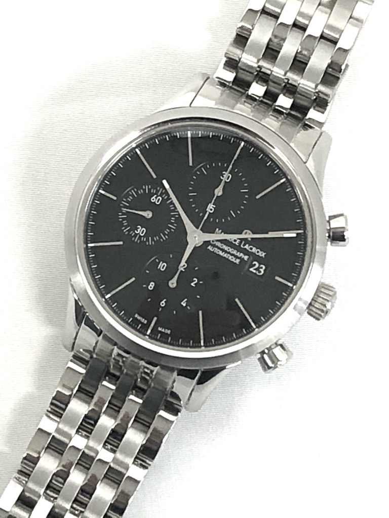 【楽天市場】新品同様 モーリスラクロア 腕時計 レ クラシック クロノグラフ LC6058-SS002-330 ブラック 黒文字盤