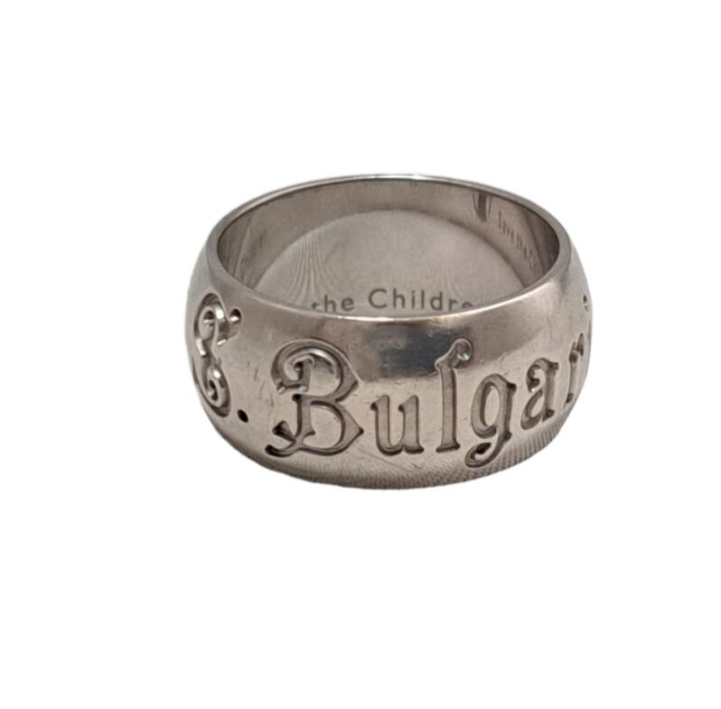 ブルガリ セーブザチルドレン リング 指輪 シルバー SV925 シルバーリング メンズ 55 約16号 BVLGARI 【中古】|ブランディール店