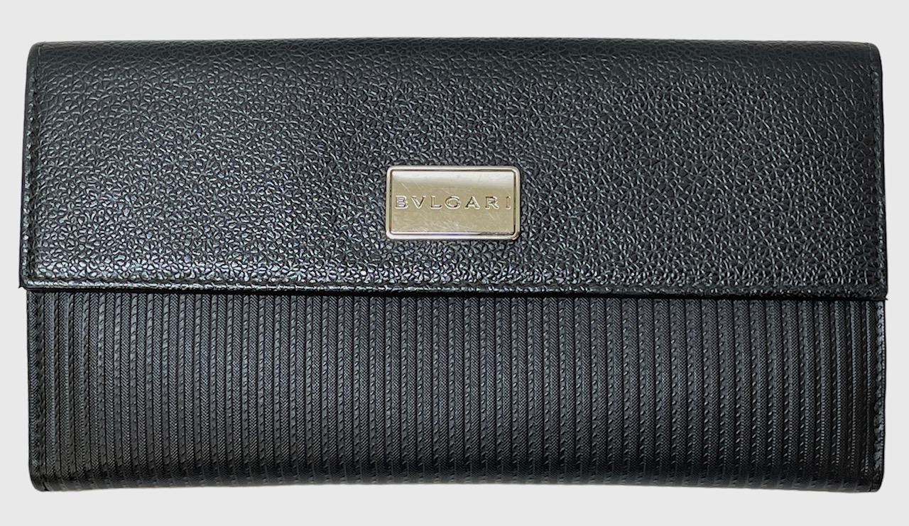 【美品】ブルガリ　ミレリゲ　ブラック　長財布　ストライプ　PVC 楽天市場】【財布】BVLGARI ブルガリ ミレリゲ メンズ