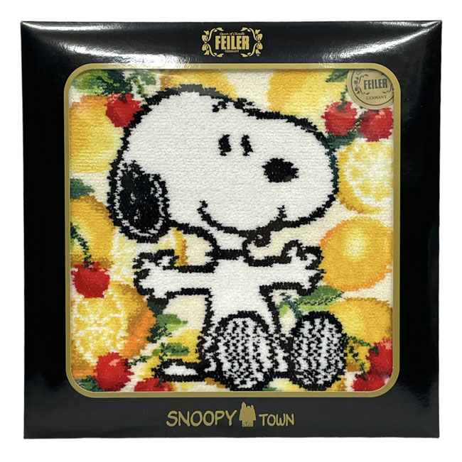 未使用 フェイラー シュニール織 ハンカチ スヌーピー　イエロー　ＦＥＩＬＥＲ　タオル　Peanuts ピーナツ ミニタオル　【中古】
