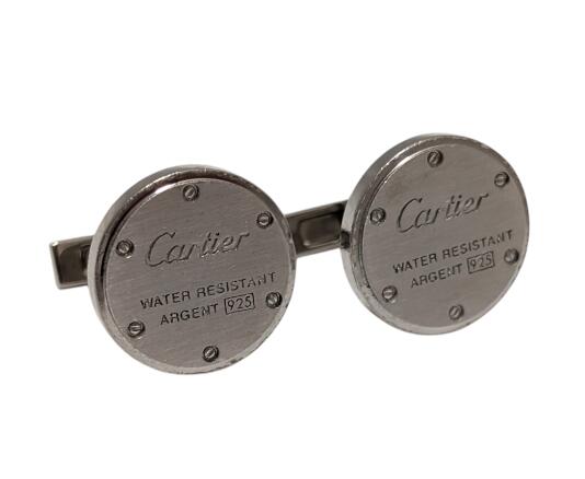 新品未使用Cartier シルバー カフリンクス CROG000163 - サントス ドゥ カルティエ カフリンクス