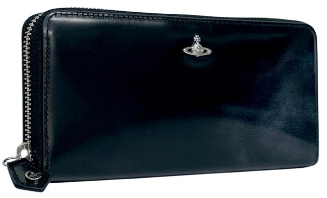 Vivienne Westwood ブラック長財布 箱付き 中古 Vivienne Westwood - Vivienne Westwood ブラック長財布（箱