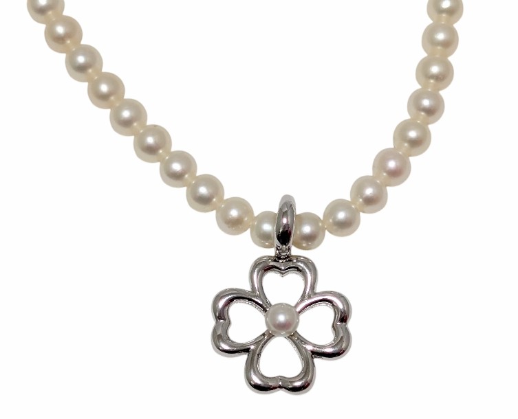 楽天市場】タサキ ベビーパール 真珠 四葉のクローバー ネックレス