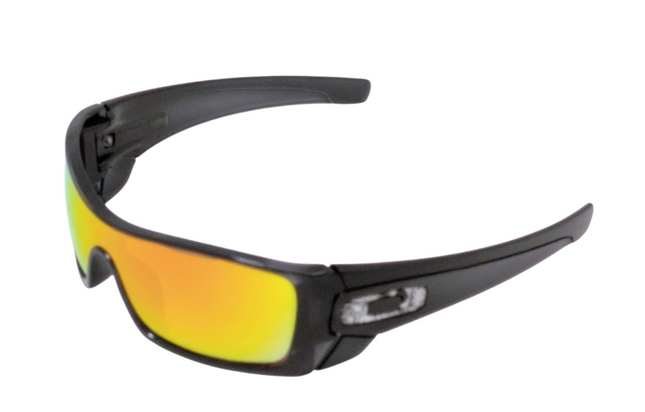 新品同様 オークリー サングラス バットウルフ BATWOLF OO9101 ブラック ファイヤレッド ミラーレンズ Fire Red Polarized 偏光レンズ メンズ レディース OAKLY 【中古】｜ブランディール店