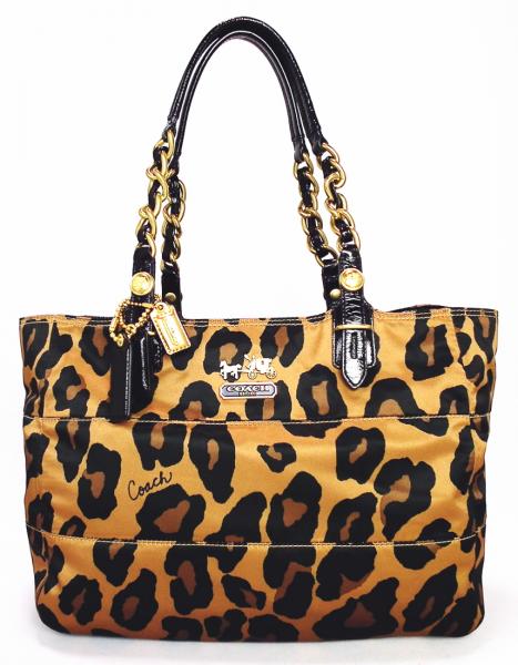 Coach 15554 Madison Ocelot Leopard Print Women S Tote Bag