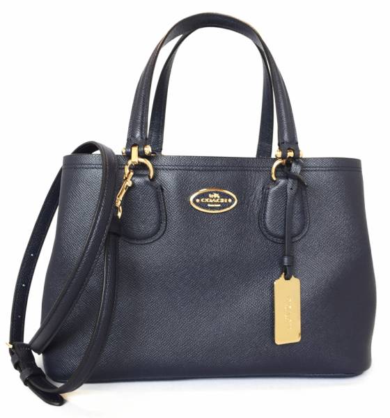 coach handbag navy blue