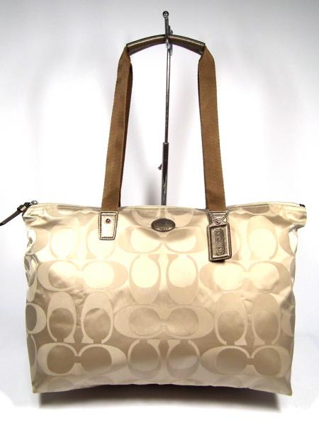 Brandeal Rakuten Ichiba Shop: Coach large tote bag w/pouch signature beige women&#39;s zipper COACH ...