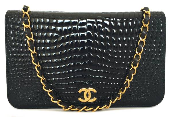 美品 CHANEL ベルト ココマーク クロコダイル 刻印有り レザー 茶 65+