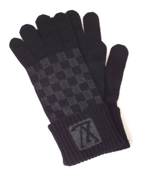 Brandeal Rakuten Ichiba Shop: Unused Louis Vuitton Damier pattern gloves glove knitted glove ...