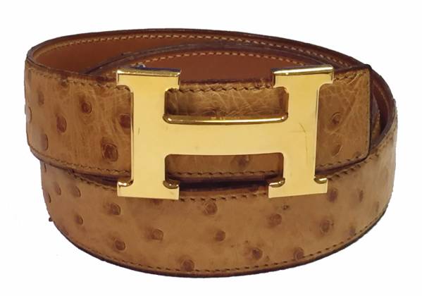 hermes ostrich belt