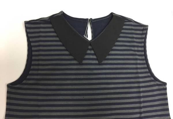 楽天市場 未使用 ジルスチュアート ノースリーブ カットソー トップス ボーダー ネイビー タンクトップ 襟付き 中古 ブランディール楽天市場店