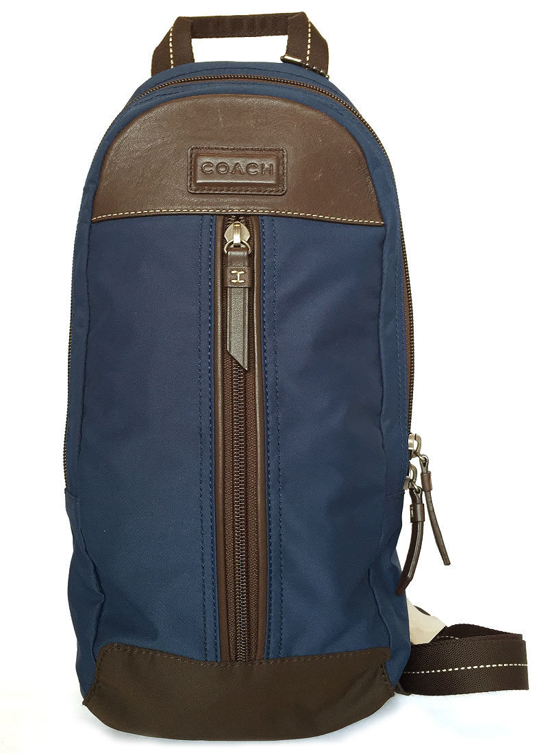Coach Body Bag Sling Men Nylon Blue F70692 Crossbody Shoulder Navy