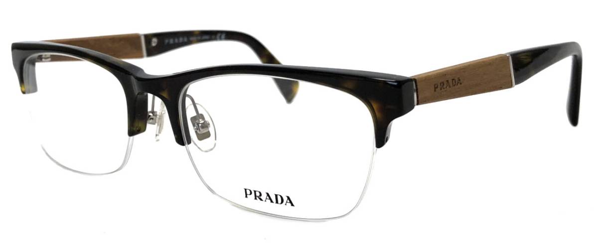 【楽天市場】未使用 プラダ 眼鏡 メガネ フレーム ウッド 伊達メガネ べっ甲柄 メンズ レディース PRADA ハーフリム VPR16P