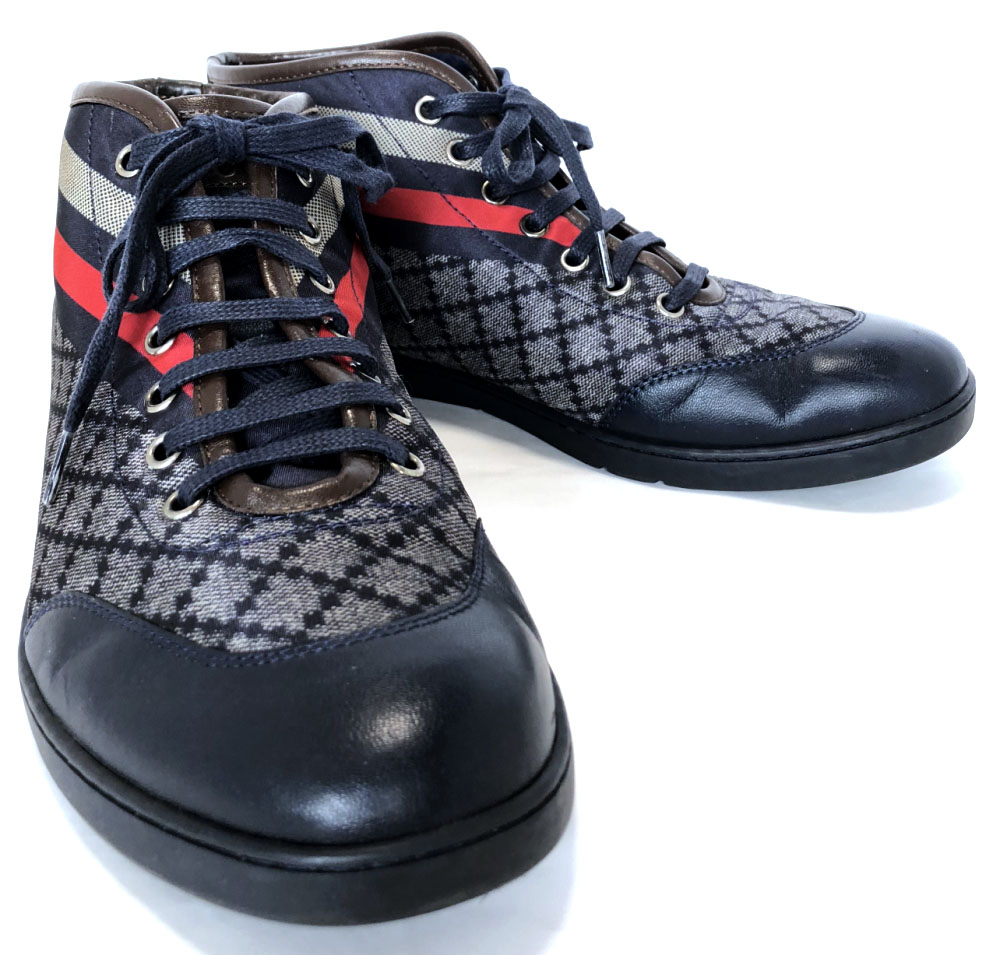 navy blue gucci sneakers