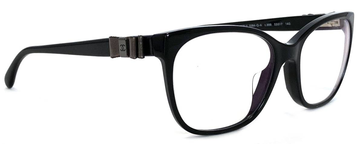 【楽天市場】シャネル メガネフレーム 眼鏡 メガネ リボン ココマーク フレーム めがね 伊達メガネ ブラック 3284 ウェリントン