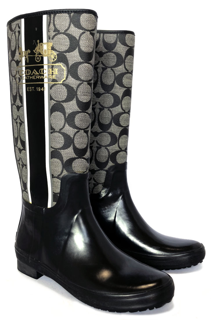 coach rain boots for men