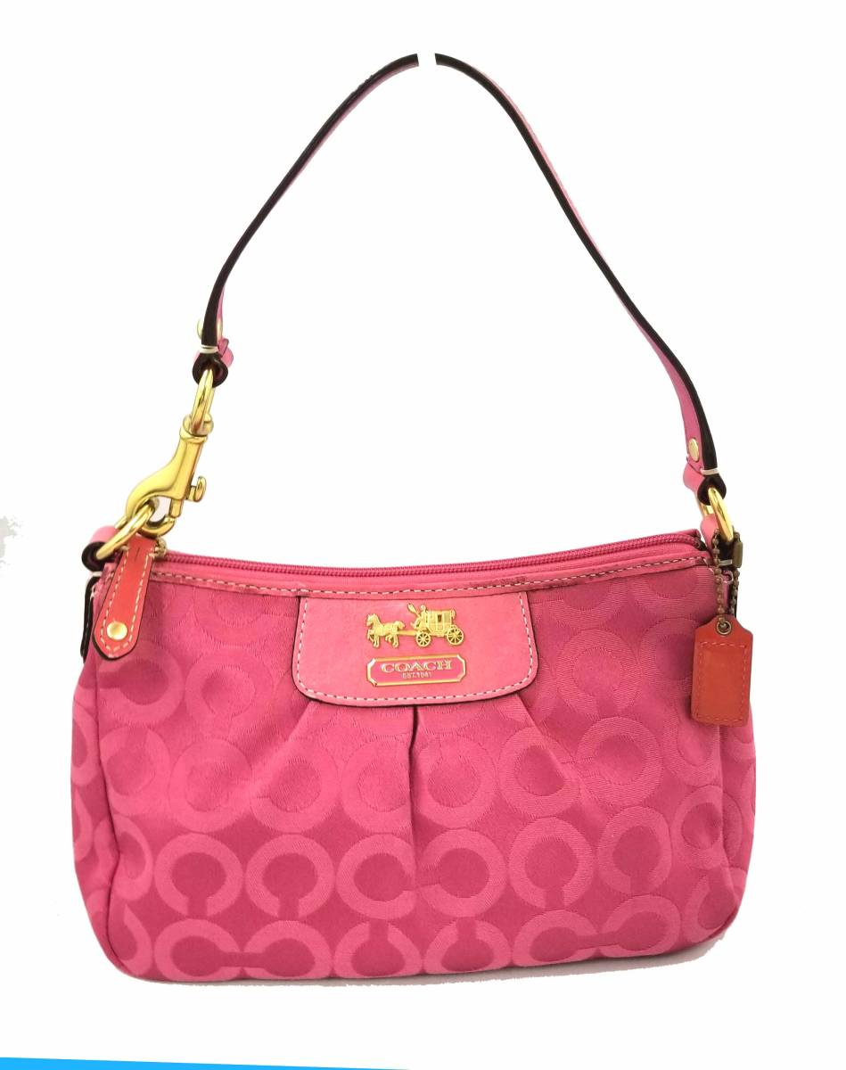 Good Coach Porch Accessories Mini Shoulder Bag Op Art Lunch Thoth Pink Lady Coach
