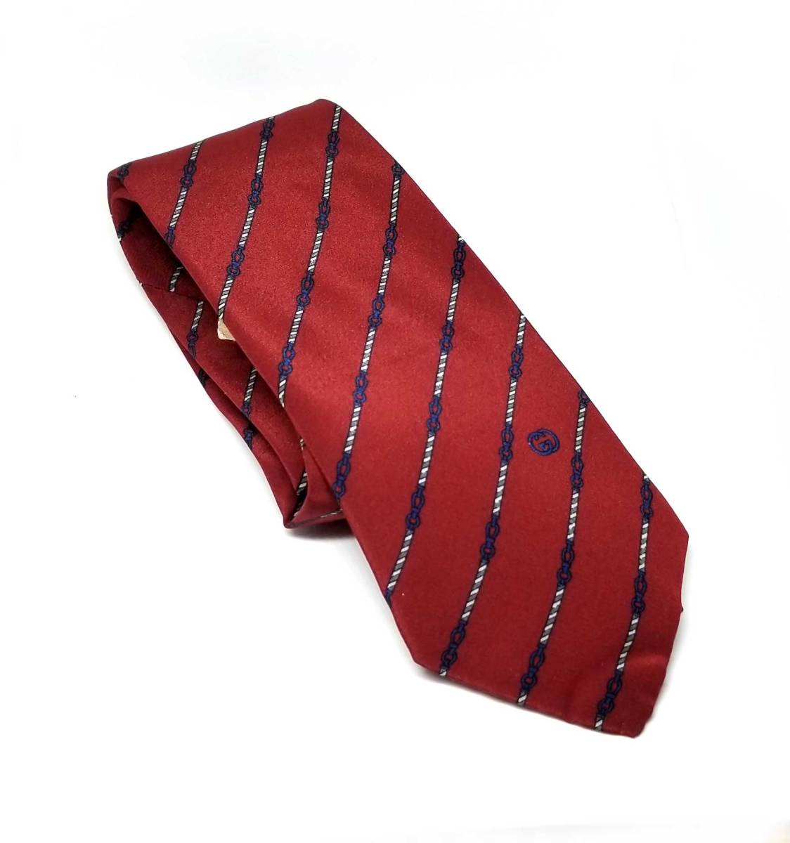 楽天市場 未使用 グッチ ネクタイ オールドグッチ ヴィンテージ シルク １００ レッド ｇｇ 紙タグ 紙ケース付 Gucci 中古 ブランディール楽天市場店