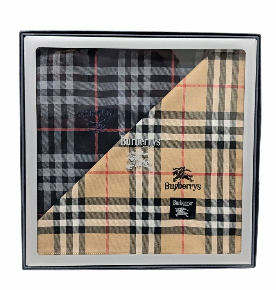 楽天市場】バーバリー ハンカチ 2枚セット BURBERRY ハンカチ