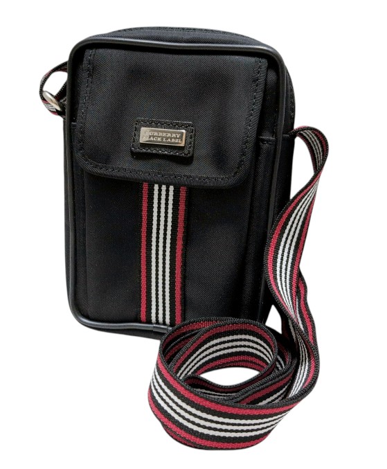 新品同様 バーバリー ブラックレーベル ミニ ショルダーバッグ メンズ レディース ブラック 黒 BURBERRY 【中古】｜ブランディール店