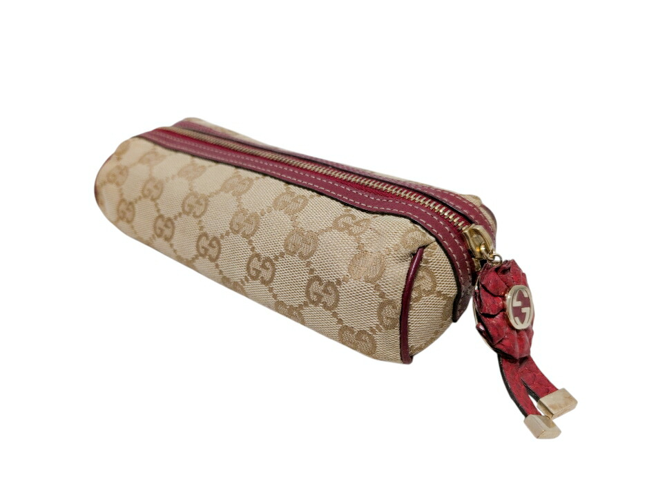 グッチ 車寄せ コスメポーチ 書き込み入れもの GG柄 GG帆布 GG 192134 GUCCI レディース 【中古】