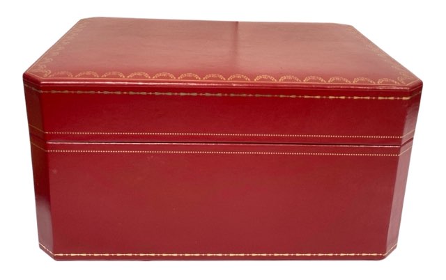 カルティエ Cartier レザー ケース 空箱 レア バーガンディ 赤