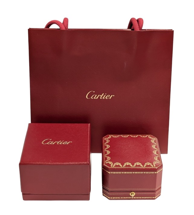 Cartier 現行品 美品 リングケース ペアリング Cartier カルティエ リングケース ペアリングケース Wリング