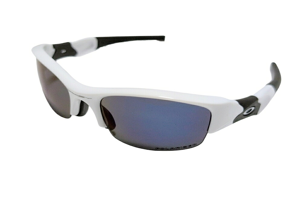 新品同様 オークリー サングラス フラックジャケット ホワイト 03-882 FLAK JACKET 偏光レンズ POLARIZED メンズ レディース スポーツサングラス OAKLEY 【中古】