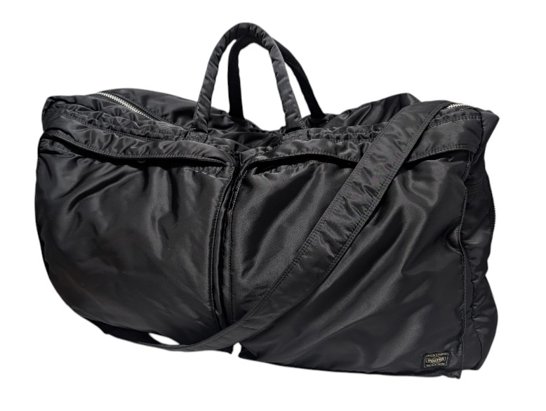 ボーイ PORTER 吉田かばん ２WAY 特大 65糎 ダッフルバッグ ボストンバッグ 油送船 黒いこと 黒 ショルダーバッグ メンズ レディース 旅するかばん  【中古】