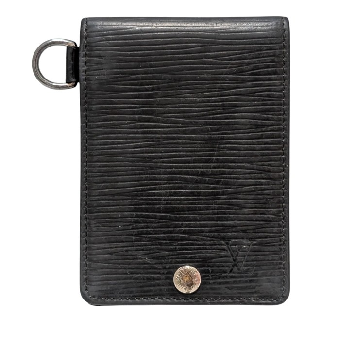 ★美品★ルイヴィトン名刺入れ カードケース パスケース エピ　黒 ルイヴィトン】エピ カードケース 名刺入れ (Louis Vuitton/パス