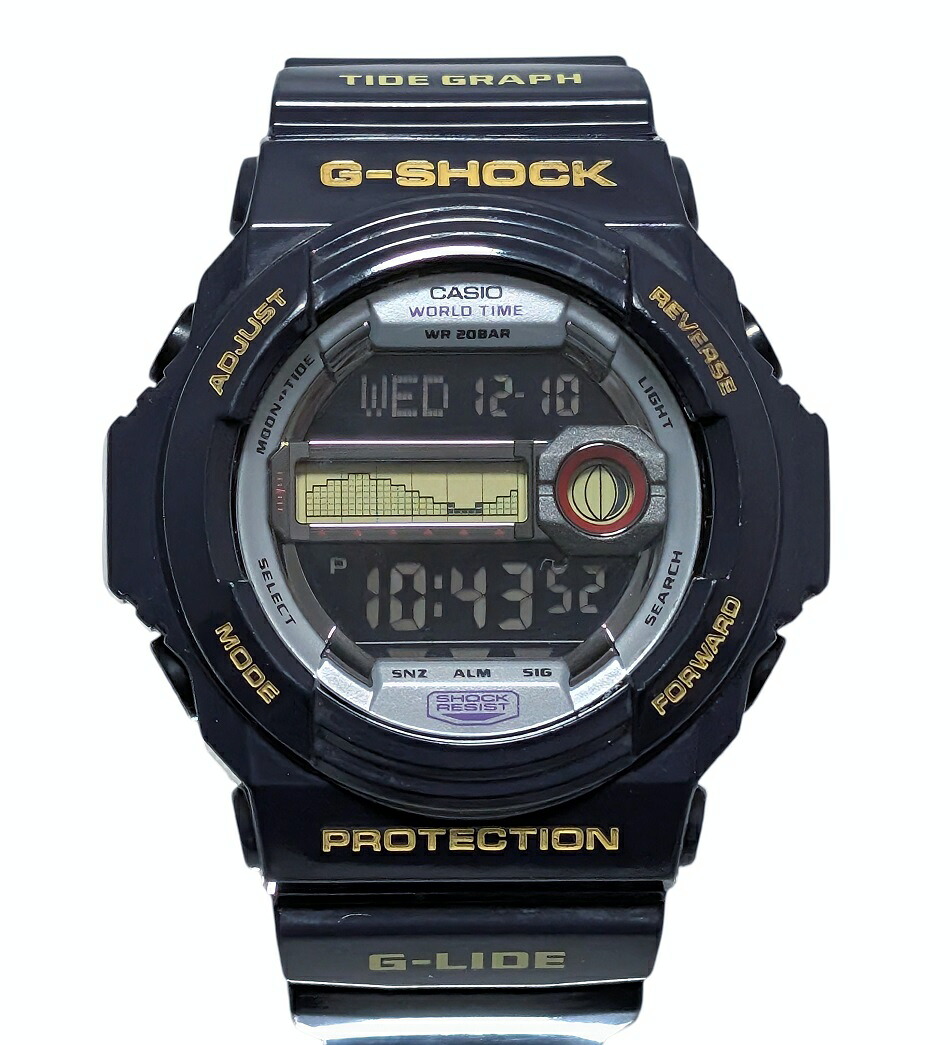カシオ Gショック 腕時計 GLX-150B ネイビー 紺 G-LIDE Gライド メンズ タイドグラフ G-SHOCK CASIO 【中古】｜ブランディール店