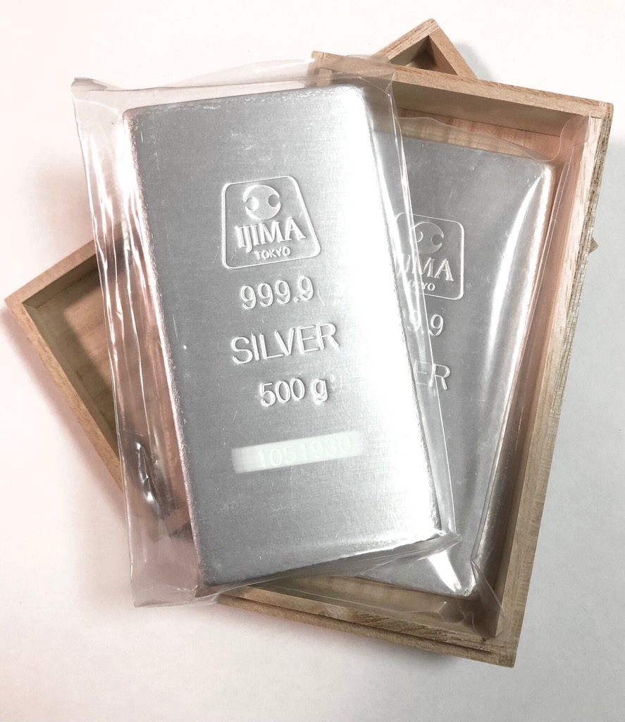 即納】 珍品 純銀 シルバー ＳＩＬＶＥＲ バー ４００ｇ 徳力