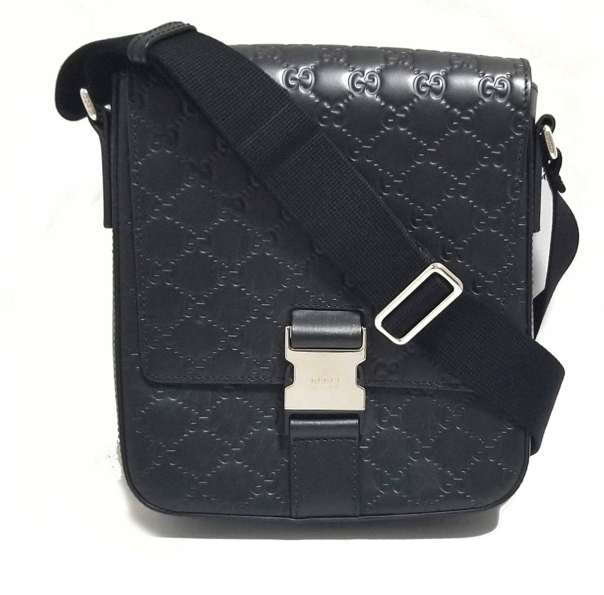 グッチ ショルダーバッグ サイン なめし革 Gg グッチシマ 真っ黒 科人 Gg心延え Gucci メンズ 曲がった掛け 進数匣 フォーム押 中古 Rootstour It
