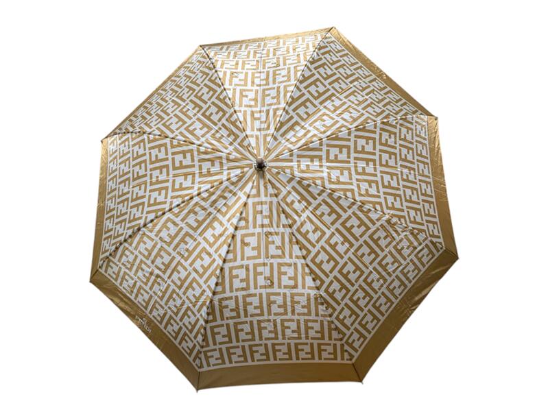 美品 フェンディ 折り畳み傘 ズッカ 雨傘 傘 FENDI ベージュ レディース 【中古】｜ブランディール店