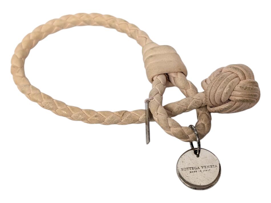 ボッテガヴェネタ ベージュ 編み込みレザーブレスレット ボッテガ