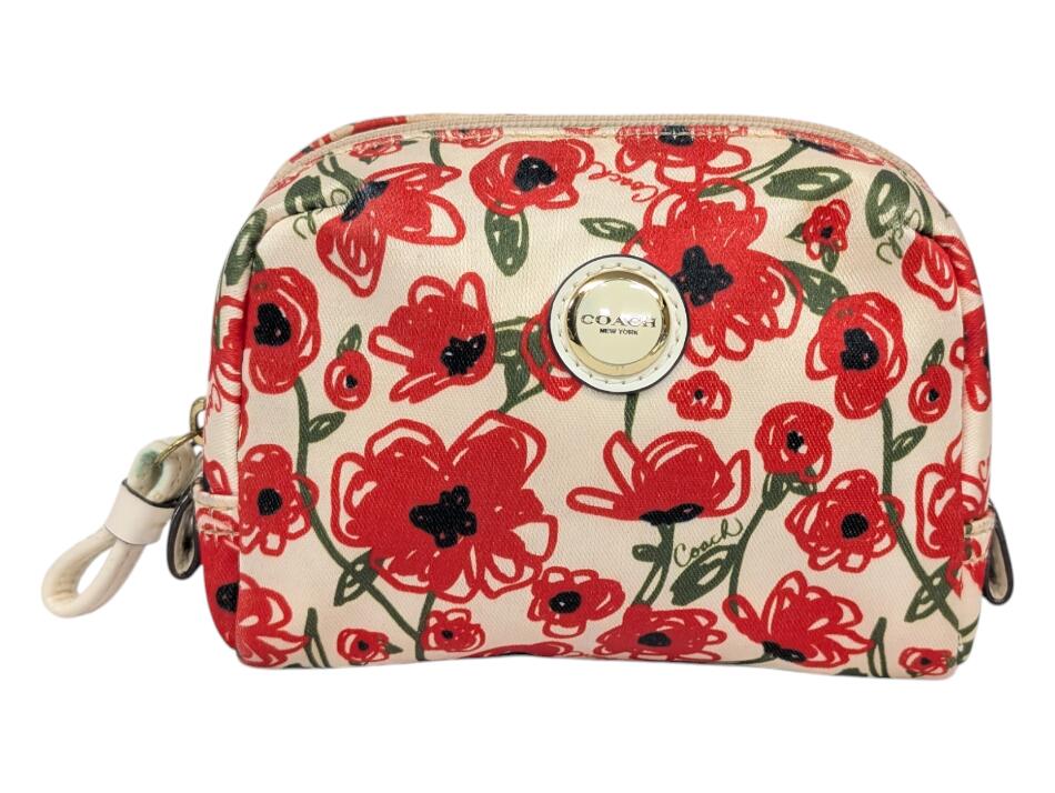 楽天市場】コーチ ポーチ リストレット スタッズ ボルドー ワイン  