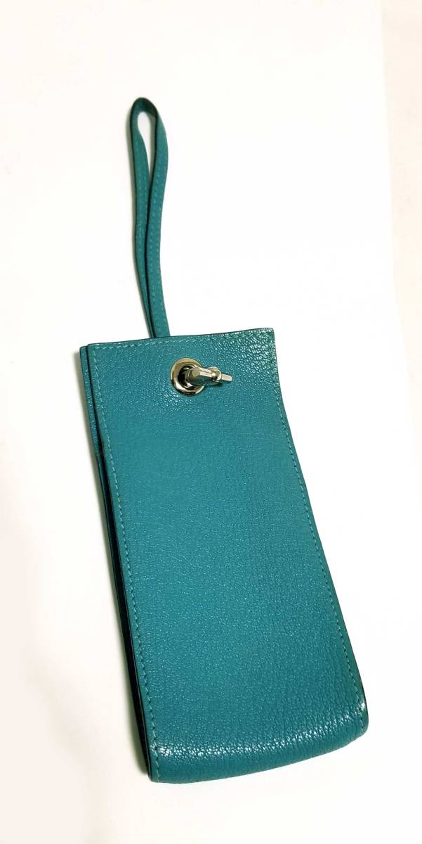 【極美品】HERMES エルメス ガムケース ブルージーン　印鑑ケース HERMES - HERMES エルメス ガムケース リップケース 印鑑ケース