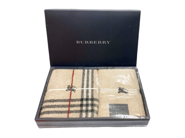 楽天市場】【未使用品】BURBERRY バーバリー ノバチェック柄 タオル3枚